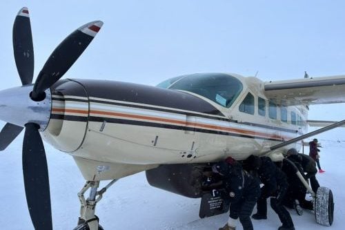Small prop plane in Alaska